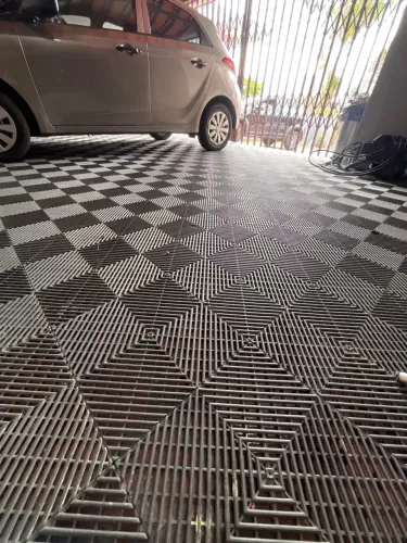 Piso modular pra oficina e estética automotiva