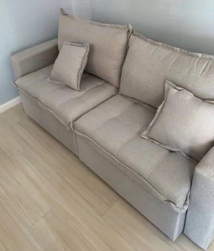 Sofá Premium Linho Bege NOVO