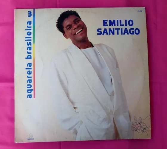 Lp Emílio Santiago Aquarela brasileira 3 Disco de vinil 1990