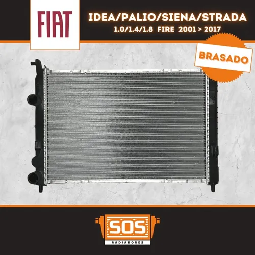 Radiador Fiat Palio/Siena/Strada Fire 2001/2012 (Brasado)