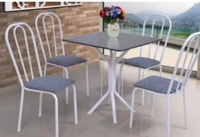 Mesa Tubular 4 Cadeiras Metallar 70x70 **nova na caixa**