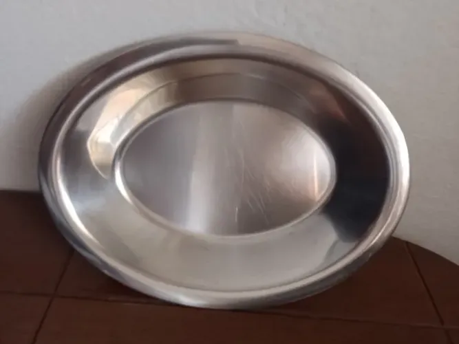 travessa oval em aço inox