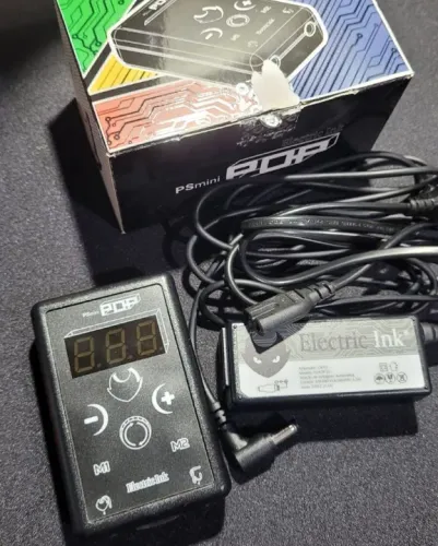 Fonte POP PSmini electric ink+ Pedal +Máquina de bobina + Itens
