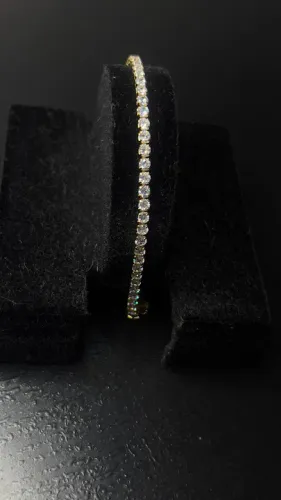 Pulseira Riviera Zircônias Brancas 3mm