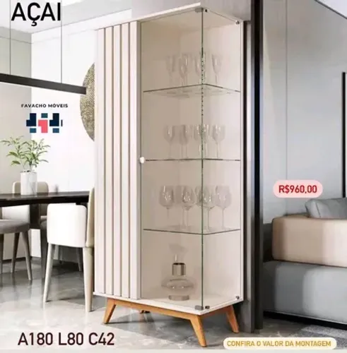 Cristaleira lux nova pronto entrega 