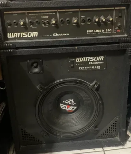 Amplificador Cabeçote Wattsom Ciclotron Pop Line H 350 + Caixa passiva 