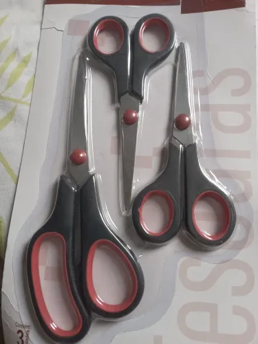Kit de Tesouras para Uso Geral - 3 Unidades