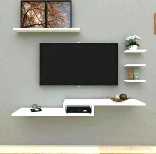 Rack Suspenso Para Salas Quartos 4 Nichos Prateleiras Branco