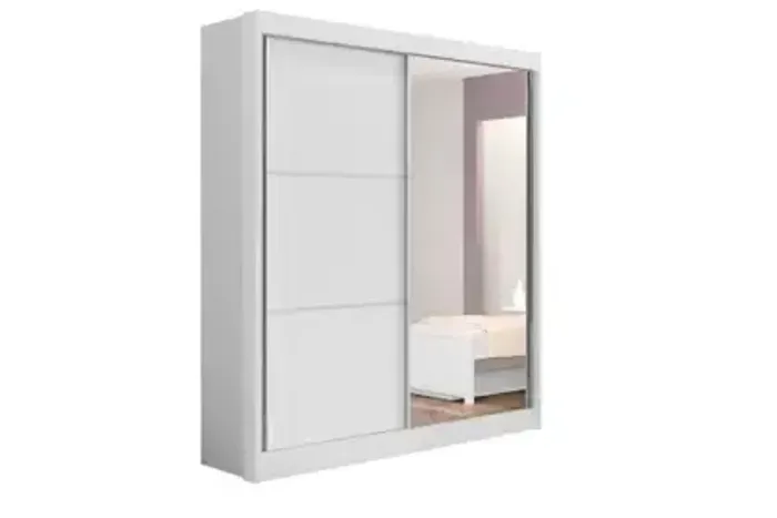 Guarda Roupa De Casal Athenas 2 Portas De Correr Branco