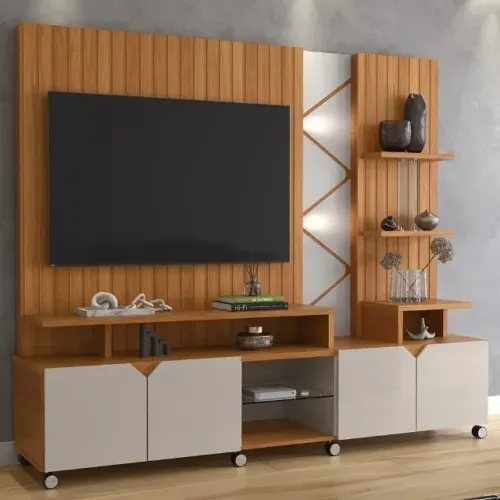 Home Para Tv Até 55 Led 2,10m 4 Portas Cross (FAZEMOS ENTREGAS DF E ENTORNO)