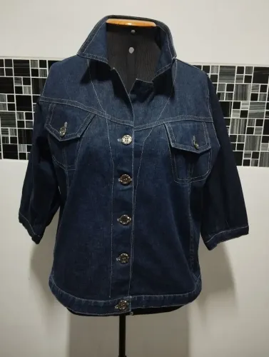 Jaqueta Jeans Manga 3/4 G1