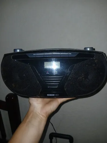Som Portátil Boombox Amvox com CD, Rádio FM e USB - Completo!