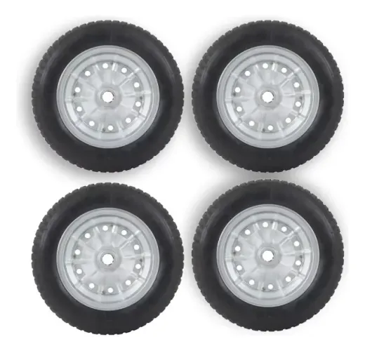 Kit 4 Pneu Completo Para Carrinho De Mão E Carga 3.25 Aro 8