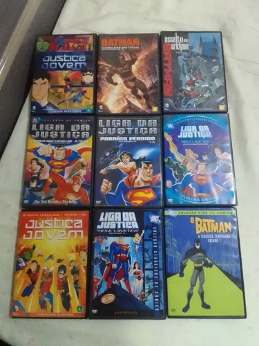 Coleção de DVDs.