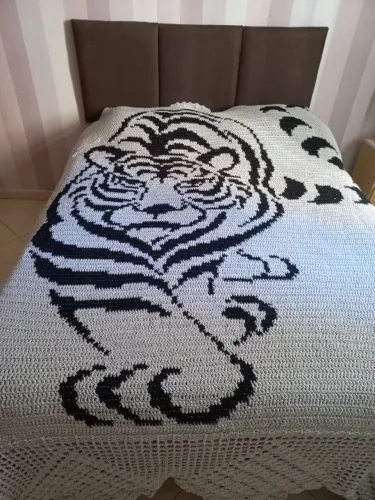 Colcha de linha tigre