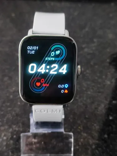 Smartwatch Colmi P28 Plus  cor Prata com pulseira extra Preta ( Novo )