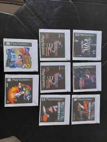 Jogos playstation 1 com capinhas,gravados em baixa velocidade 1X 