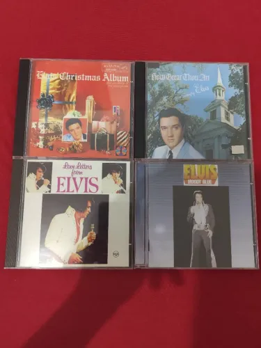 Cd's Elvis Presley - Christmas Album/ Moody Blue/ Love Letters/ How Great Thou Art