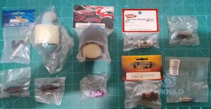 Filtros de ar, e combustivel para carros 1/8 ,  Ideal para entusiastas de modelismo.