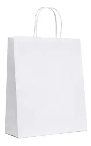 Sacola Kraft Branca Lisa 80gr