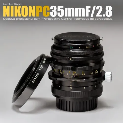 Objetiva técnica Nikon PC-Nikkor 35mm f/2.8 Non-Ai.
