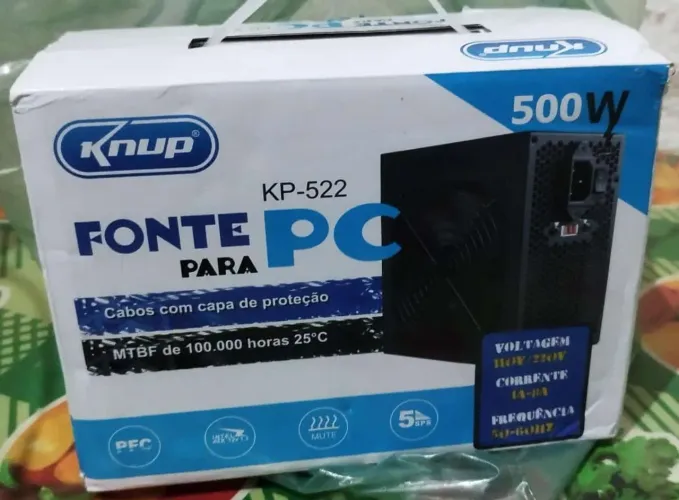 Fonte de PC Knup 500W KP-522