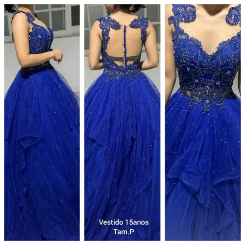 Vestido de 15 anos azul royal