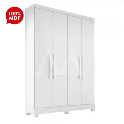 Guarda-Roupa 4 Portas Branco 100% MDF