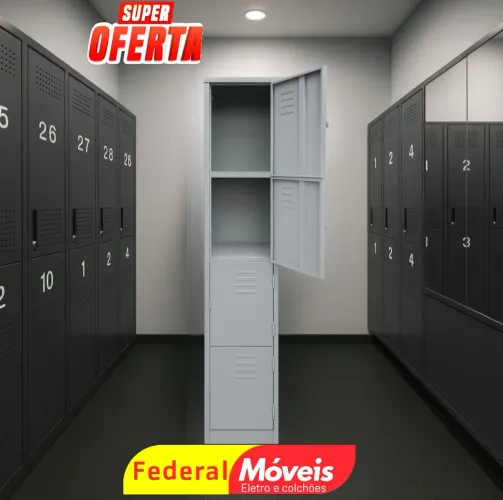 Armário para Academia ou Vestiário - 4 Portas, excelente acabamento!
