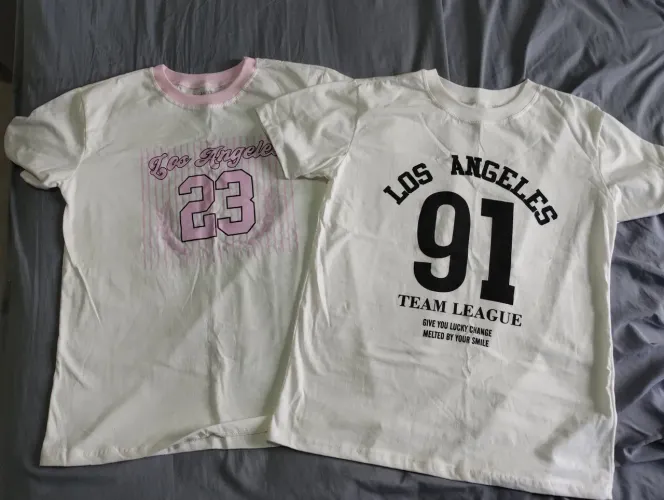 2 camisetas, manga curta, tamanho 38/42