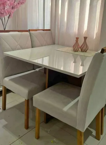 Mesa de jantar Los Angeles  90x90 - entrega rápida 