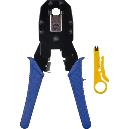 Alicate Crimpador Fortrek ALC01 FK 223E RJ45/RJ11/RJ12 com Catraca e Decapador - WZetta