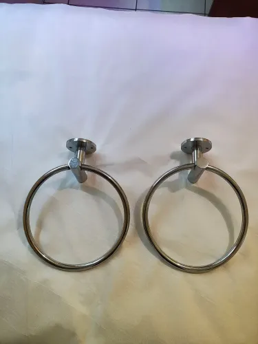 2 Suportes para Toalha em Aço Inox