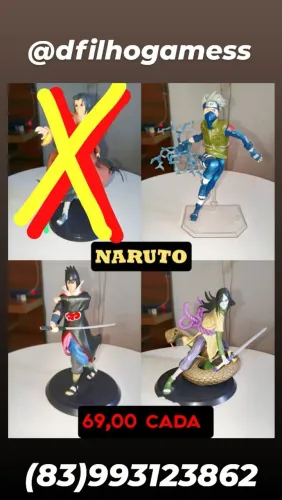 Bonecos Naruto