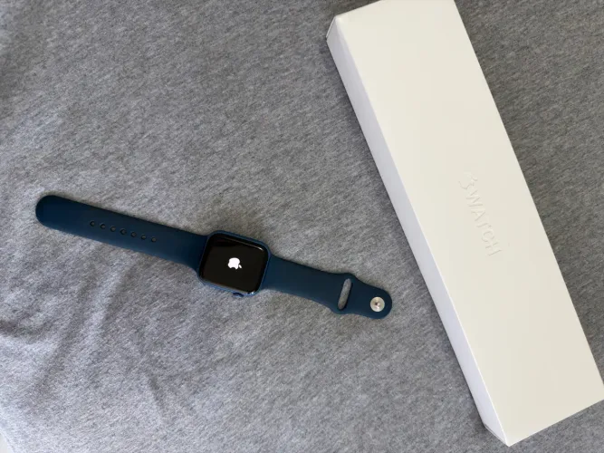 Apple watch 7 azul IMPECAVEL NA CAIXA