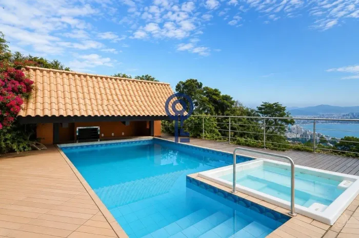 Casa mobiliada com 4 quartos a venda piscina | Centro de Florianópolis