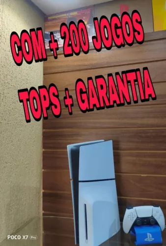 PS5 mídia física + 200 jogos tops