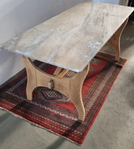 Mesa Design - Peroba e Mármore