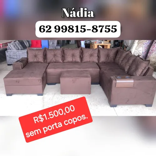 SOFÁ DE CANTO COM CHAISE LINDO