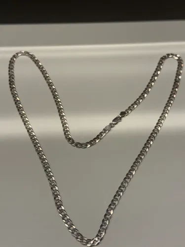 Cordão de prata groumet 70cm 23,5 gramas