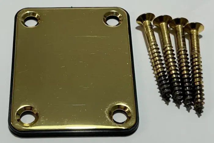 Strat/Tele Quatro Parafuso Braço Placa Ouro