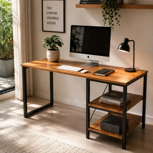 Mesa Escritório com Nichos