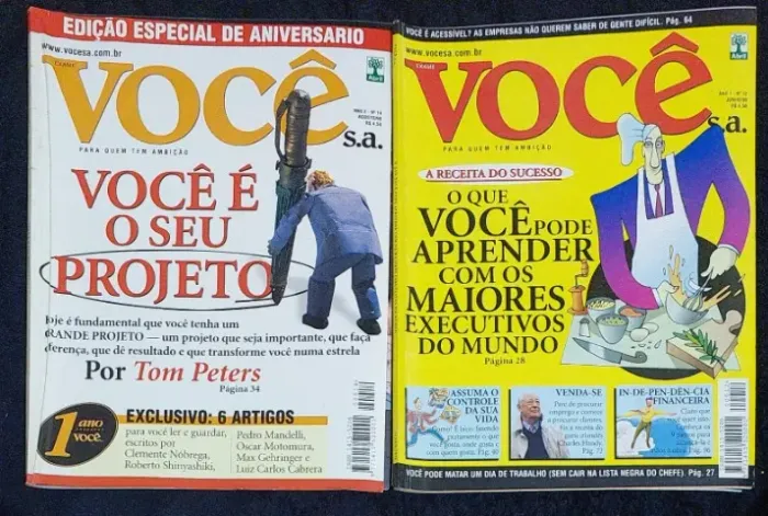 VOCE SA 10 revistas confira as edições 1999, 2000 e 2001