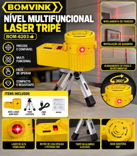 Nível laser com tripé