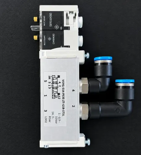 Válvula Pneumática FESTO VUVG-S14-P53E 24V DC - 5/3 Vias
