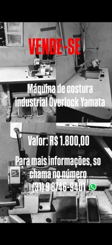 Máquina de Costura Industrial Overlock Yamata