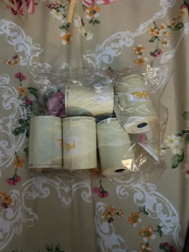 Kit 5 Bobinas Térmicas Amarelas Rede Para Maquininha De Cartão