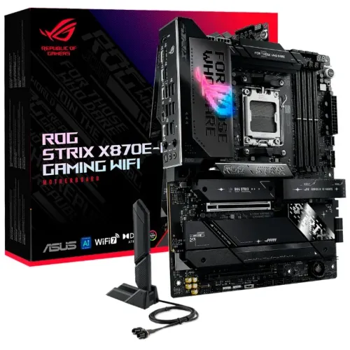 Placa Mãe ASUS ROG Strix X870E-E Gaming WiFi AM5 DDR5 | PCIe 5.0, WiFi 7 e Performance Ext