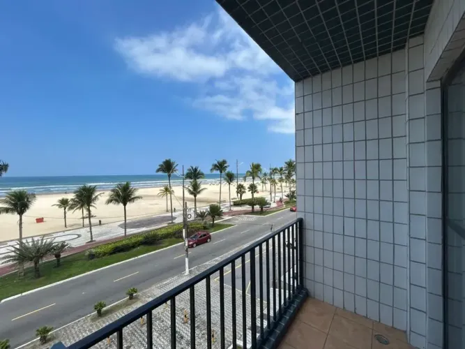 [580-77232] Alugue Apartamento Mobiliado com 2 Dormitórios na Vila Tupi  Praia Grande
