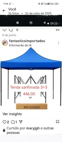 Tenda Sonfonada 3+3 aprova d'água